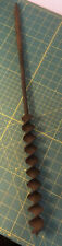 Antique Large Auger Bit 1-1/2”x 25-1/2” Old Carpentry Tool 1/2” Shank Bent picture