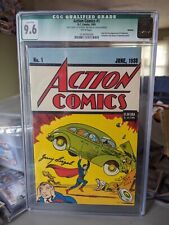 JERRY SIEGEL SIGNED ACTION COMICS #1 REPRINT CGC 9.6 DYNAMIC FORCES 🔥OFFERS?🔥 picture