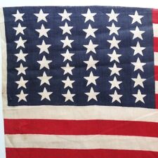 Antique 39 Star 1889 American Flag Elongated Stripes 767676 Pattern 23.5x12 #F picture
