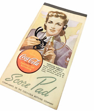 1940s WWII COCA COLA American Women's Volunteer Service Score Pad Unused Coke picture