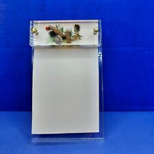 Acrylic Desk Notepad Phone Ocean Themed Shells Beach Vintage Lucite Angled picture