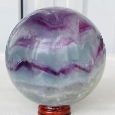 1680G Natural Fluorite ball Colorful Quartz Crystal Gemstone Healing picture