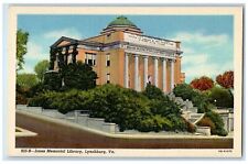 c1940's Jones Memorial Library Building Side View Lynchburg Virginia VA Postcard picture