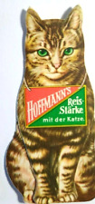 Hoffmann's Cat Starch 1930's Trade Card Diecut Standup Germany Green Eyes Kitten picture