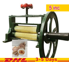 Dry Squid Vintage Orange Sugar Cane Mill Juicer Hand Press Cast Iron Brass Tool picture