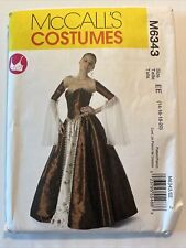 McCalls 6343 Renaissance Medieval Corset Skirt Sleeves Uncut Bust 36-42 UNCUT picture