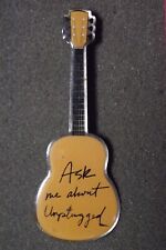 Ask Me About Unplugged Acoustic Guitar Lapel Pin MTV American Television Series picture