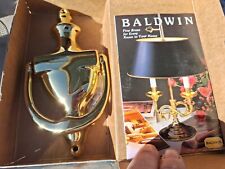 New - VTG BALDWIN Forged Brass Door Knocker No 0104 English Style, Christmas Box picture