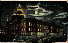1908 Boston Massachusetts Night Scene Antique Postcard Divided Back 1907-1915 picture
