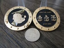 US Navy Chief USN CPO Popeye Chief Petty Officer Ask The Chief Challenge Coin picture