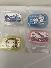 4 Lot Kids Contact Holder Case Hello Kitty, Smurf picture