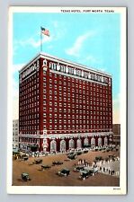 Fort Worth TX-Texas, Texas Hotel, Advertising, Antique Vintage Postcard picture