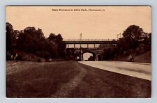 Cincinnati OH-Ohio, Main Entrance to Eden Park, Antique Vintage Postcard picture