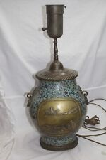 Chinese Antique Bronze  Cloissone Enamel Lamp picture