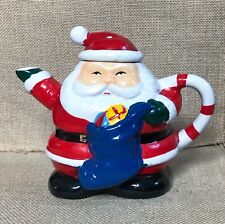 Vintage Spirit Of Christmas Mr Santa Teapot Novelty Holiday Festive Kitsch picture