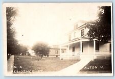Alton Iowa IA Postcard RPPC Photo Residence Street House Scene c1910's Antique picture
