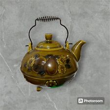Vintage 1970’s Olive Green Footed Teapot  picture