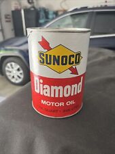 Vintage Sunoco Diamond Motor Oil Can One Quart Empty picture