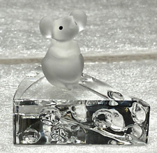 🐭🧀 Swarovski Ebeling & Reuss Crystal 1986 Mouse on Swiss Cheese Wedge Figurine picture