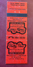 Matchbook Cover Valley View Restaurant Lounge Chicago Illinois picture