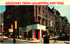 Greetings from Chinatown New York - Pell St. Postcard Unposted picture