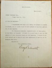 PERRY BELMONT Autograph Letter to Joseph Pulitzer- Democratic National Committee picture