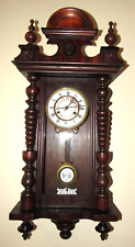Antique German Vienna Regulator Wall Clock with Military Dial 8-Day, Time/Strike picture