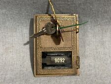 Antique Brass Post Office Lock With Keys (1-4 Keys) picture