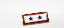 WWII 14K Solid GOLD Army, Navy, USMC 2 Sons In Service Blue Stars Home Front Pin picture