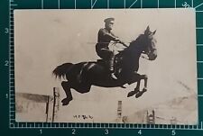Real Photo RPPC Postcard High Jump U.S. Army Horse Kansas? picture