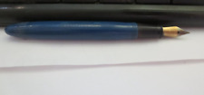Sheaffer 14K Gold Nib #5 Feather Touch Fountain Pen USA made NO CAP dark Blue picture