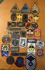 Lot 31 Various US Military Patches USAF Air Force US Army Iron on Hook and Loop picture