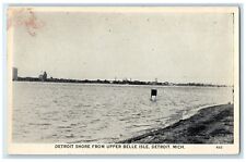 c1940 Detroit Shore Upper Belle Isle River Detroit Michigan MI Vintage Postcard picture