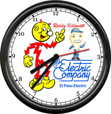 Reddy Kilowatt El Paso Texas TX Power Electric Electrician Tool Sign Wall Clock picture