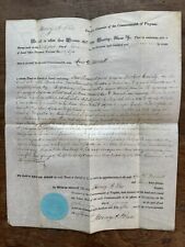 Henry A. Wise signed 1858 Land Grant/Deed- RARE- Governor of Virginia picture