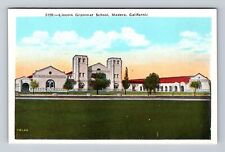 Madera CA-California, Lincoln Grammar School, Antique, Vintage Postcard picture