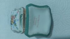 Vintage Limoges France Handpainted Porcelain Lidded Trinket Jewelry Box picture