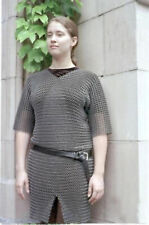 MEDIEVAL Chainmail Viking Long Shirt Haubergeon ARMOR BUTTED Aluminum best,girls picture