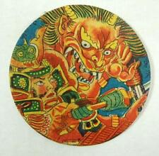 Vintage Japanese Round 3 inch Menko Card- Yokai Devil Demon and Samurai picture