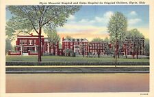 Elyria Ohio 1940s Postcard Elyria Memorial Gates Hospital For Crippled Children picture