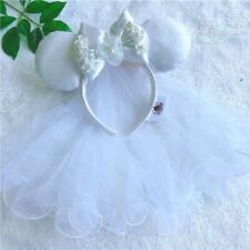 Disney Parks Minnie Mouse Bride Bridal Ears Bow Veil Headband Wedding picture