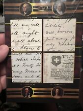 2022 Pieces Of The Past Washington/Lincoln Handwritten Jumbo The Bar • #QR-5 picture