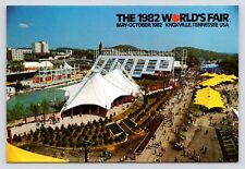 Aerial Tennessee State Amphitheatre 1982 World's Fair Knoxville VTG UNP Postcard picture