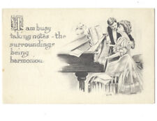 c.1910s Romantic Couple Romance Playing Piano Gartner Bender Postcard UNPOSTED picture