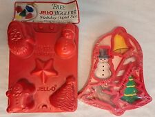 Jell-O Gelatin Jigglers Molds Lot of 2 Christmas 1991 & 1997 With Tags Red Green picture
