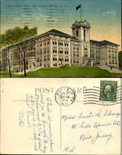 Masten Park High School Buffalo NY old postcard mailed 1914 picture