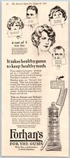 1925 Forhan's For The Gums To Keep Healthy Teeth People Brush Vintage Print Ad picture