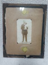 Vtg/Antique Photo African American Man & Baby Old Timey Black & White Suit & Tie picture