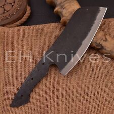 CUSTOM FORGED Carbon Steel Blank Blade Chef Cleaver Knife Making Supplies 3231 picture