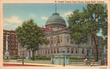 Postcard IN South Bend St Joseph County Court House 1939 Linen Vintage PC H6604 picture